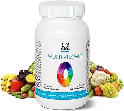 Yes You Can! Daily Multivitamins for Men and Women - Helps Assist Overall Health &amp; Well-Being, Contains Antioxidants, Rich in Vitamin A, B, C &amp; E - Daily Vitamins - 30 Tablets - 1 Pack