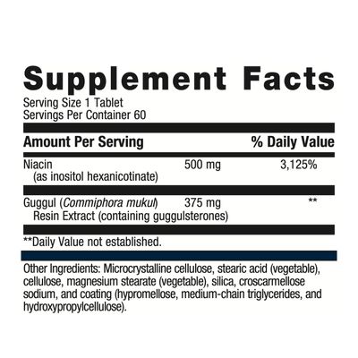 Metagenics Lipotain - Non-Flush Niacin &amp; Guggul Extract - for Healthy Blood Lipids* - Inositol Hexanicotinate Tablets - Supplements for Blood Health* - 60 Tablets