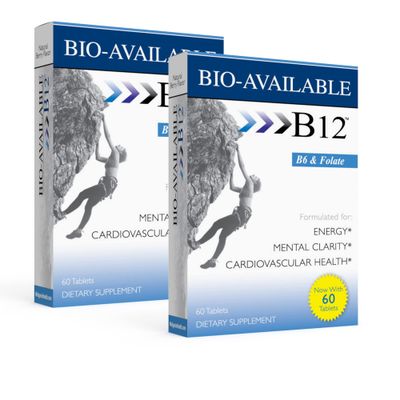 Wellgenix Bio Available Sublingual B12-60ct (2 Pack) - Daily Multivitamins Focus Support Formula w/Vitamins C, B6, B12, Folate &amp; Biotin -Energy &amp; Diet Supplement for Immune &amp; Overall Health
