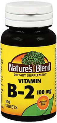 Nature&#39;s Blend Vitamin B2 100 mg - 100 Tablets, Pack of 3
