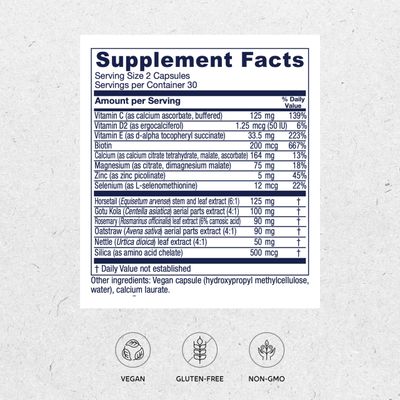 Vitanica Luminous, Hair, Skin and Nail Support, Vegan, 60 Capsules
