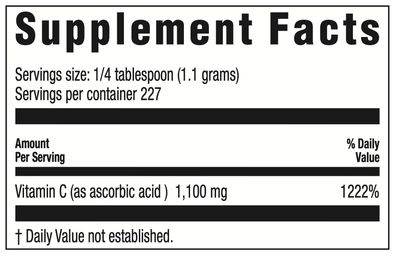 Life Enhancement Ultra Pure Vitamin C Powder - 1,100 mg Ascorbic Acid Vitamin C Supplement - 227 Servings