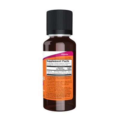 NOW Foods Supplements, Liquid Vitamin D-3, Extra Strength, Structural Support*, 1-Ounce