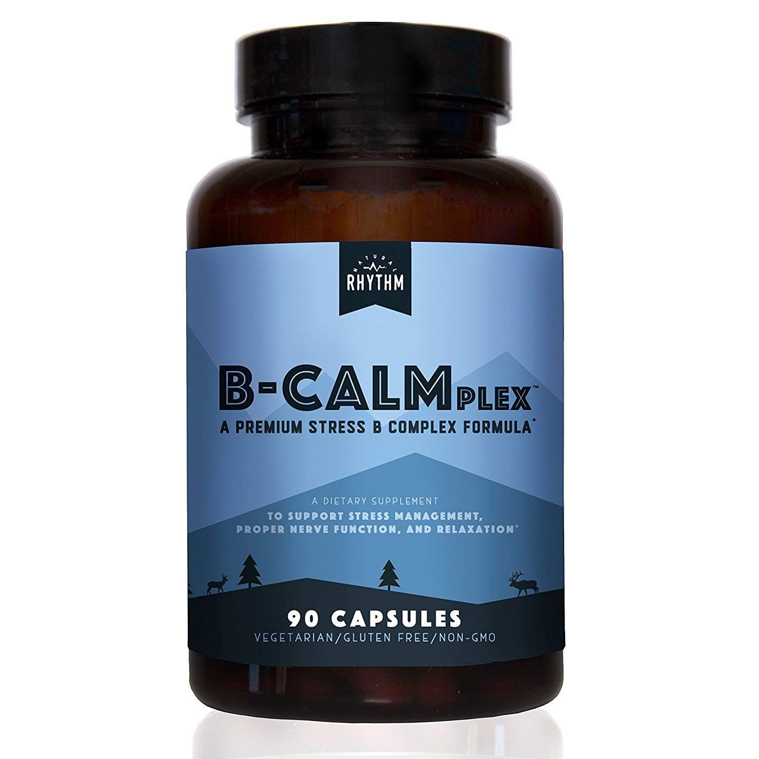 Natural Rhythm B-CALMplex, Unique B Vitamin Blend, B Complex Supports Proper Nerve Function, 3 Month Supply, 90 Capsules