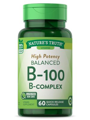 Nature&#39;s Truth Vitamin B Complex | 60 Capsules | High Potency B-100 | Non-GMO &amp; Gluten Free Supplement