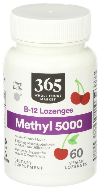 Whole Foods Market, Methyl B-12 5000Mcg Cherry, 60 Lozenges