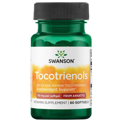 Swanson Deltagold Tocotrienols-Annatto Tocotrienols -Vitamin E Tocotrienols 99% Tocopherol Free (60 Softgels, 50mg Each) in selection central