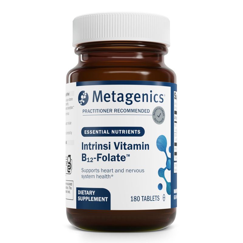 Metagenics Intrinsi Vitamin B12-Folate - Nervous System &amp; Heart Health Support* - with Intrinsic Factor for Absorption* - Vitamin B12 &amp; Folate - Methylcobalamin - 180 Tablets