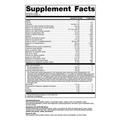 Metagenics Wellness Essentials Daily Packs - 30 Daily Multivitamin Packs - Heart Health Support* - with Vitamin A, C, D, E - Omega-3 Fatty Acids - Non-GMO & Gluten Free - 30 Packets