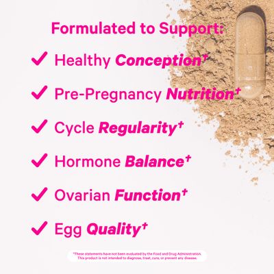 Pink Stork Fertility Bundle - Conception Tea and Supplements for Women, Prenatal Vitamins with Ashwagandha, Inositol, Vitex and Folate to Help Support Hormone Balance for Women, 2 Pack