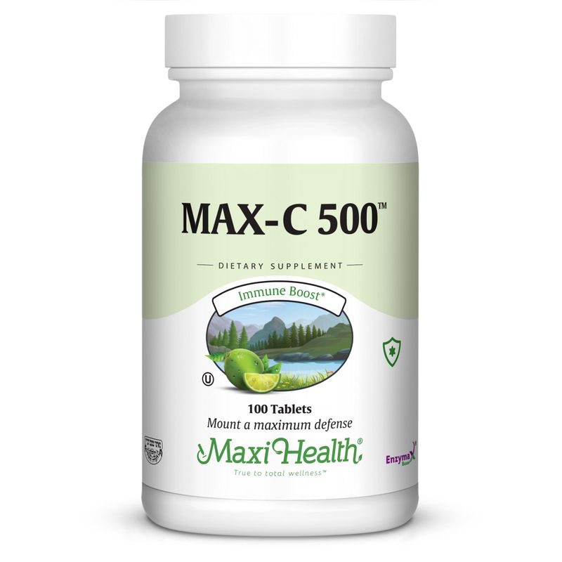 Maxi Health MAX C 500 mg - Vitamin C - with Lemon Bioflavonoids Complex - 100 Tablets