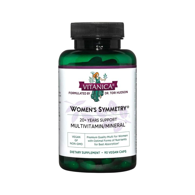 Vitanica Women's Symmetry, High Potency Multivitamin and Mineral, Vegan, 90 Capsules