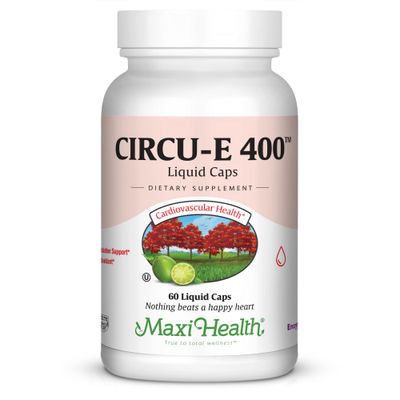 Maxi Health Circu-E 400 IU - Natural Vitamin E - Body&#39;s Defense System Support - 60 Capsules - Kosher