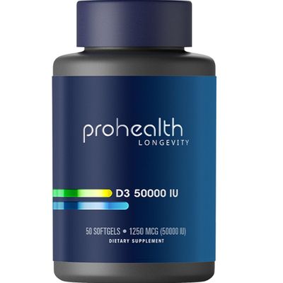 ProHealth Vitamin D3 50,000 (50,000 IU, 50 softgels) Helps Boost and Support Healthy Bones and The Immune System | Gluten Free