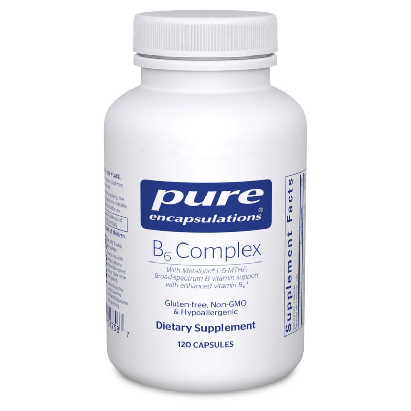 Pure Encapsulations B6 Complex - Supports Nervous System &amp; Brain Health* - Includes B Vitamins - Contains Enriched Vitamin B6 - Non-GMO &amp; Gluten Free - 120 Capsules