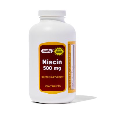 Rugby Niacin 500mg - Vitamin B3 Supplement for Men and Women - 1,000 Tablets
