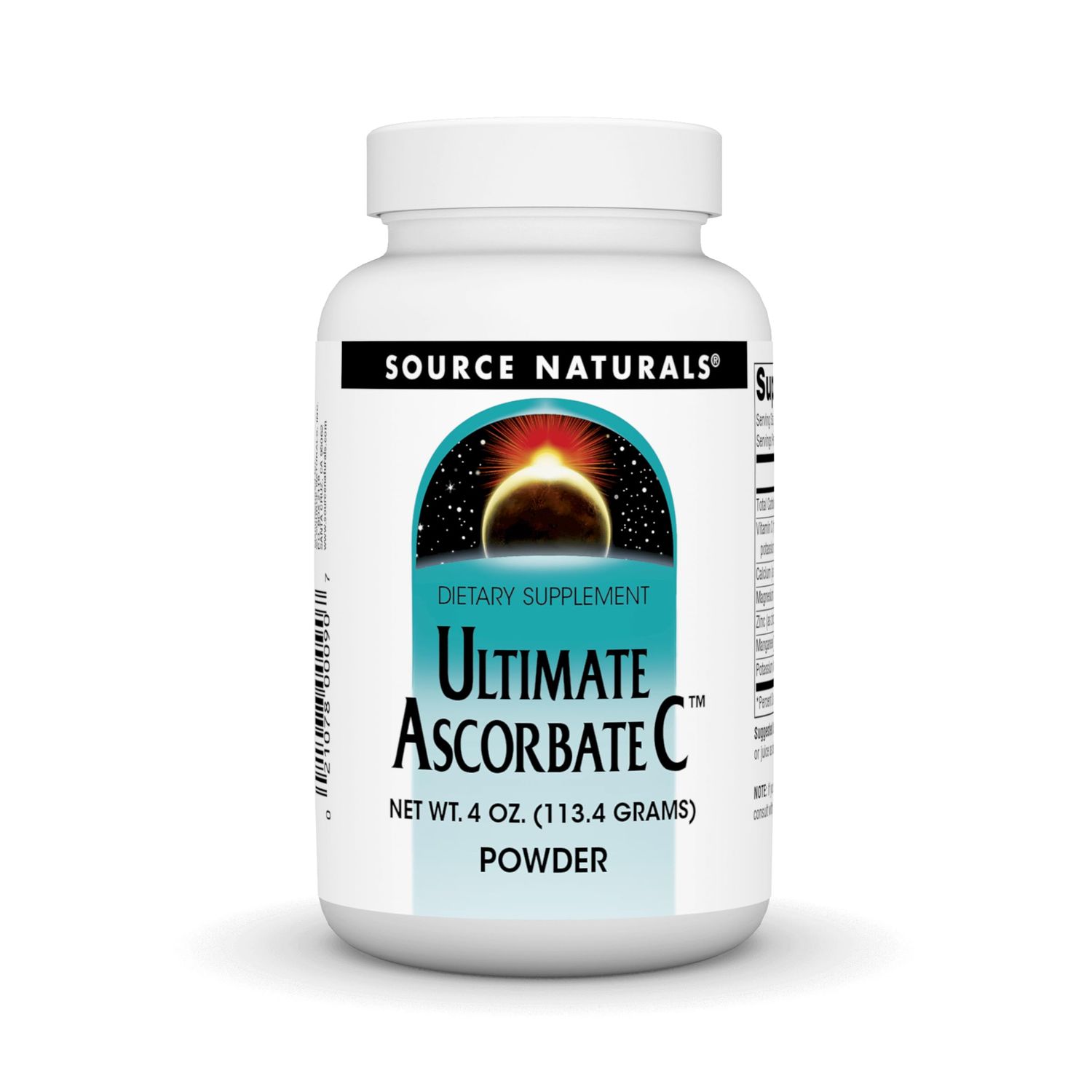 Source Naturals Ultimate Ascorbate C Powder - Vitamin C - Supports Immune System* - 1000 mg, 4 oz