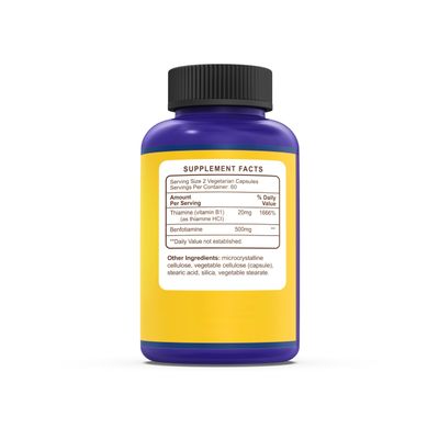 YOYKYE Benfotiamine 500 mg - Thiamin Benfotiamine Supplement Fat-Soluble Vitamin B1 - Highly Bioavailable & Absorbable - Antioxidant Nerve & Energy Support - Vegan, 120 Capsules