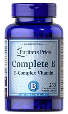 Puritan&#39;s Pride Complete B Complex for Energy Metabolism Caplets by Vitamin B, 250 Count