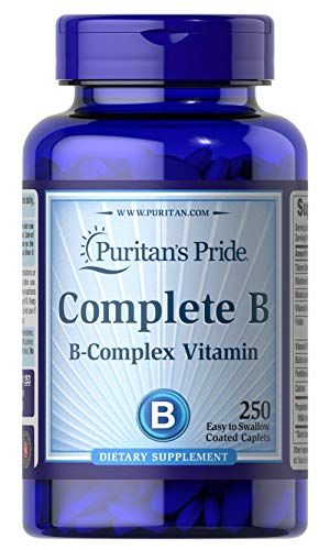 Puritan's Pride Complete B Complex for Energy Metabolism Caplets by Vitamin B, 250 Count