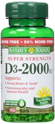 Nature&#39;s Bounty, D 2000 Iu Softgels, 150 Count