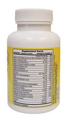 K Free Daily Multivitamin - No Vitamin K - Safe for People on Blood Thinners - 60 Capsules (2 Months Supply)