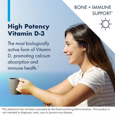 Metabolic Maintenance Vitamin D3 2000iu - Potent + Bioavailable D3 Vitamin Supplements - for Immune Support, Bone + Heart Health and a Balanced Mood (120 Capsules)