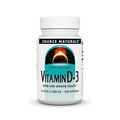 Source Naturals Vitamin D-3 1000 iu Supports Bone &amp; Immune Health* - 200 Softgels
