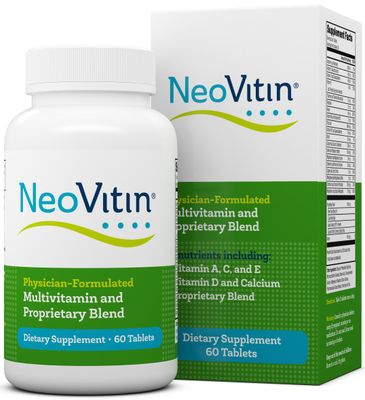 NeoVitin Multivitamin/Multimineral with Turmeric Root Extract, Asian Ginseng, Vitamin D3, Vitamin B6, Vitamin D, Calcium, L-Carnitine and Green Tea Extract (60 Count) (30 Day Supply)