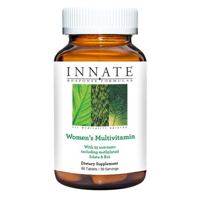 INNATE Response Formulas Womens Multivitamin - Daily Multivitamin For Women - With Vitamins B12, B6, and D3 - Includes Methylated Folate - Made Without 9 Food Allergens - 60 Tablets (30 Servings)