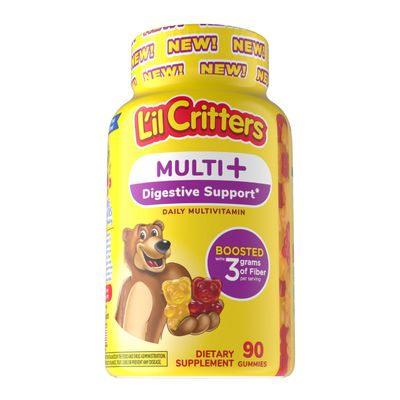 L&#39;il Critters Multi Plus Digestion Gummy Daily Multi Vitamin for Kids, Digestive Support Support, 90 Gummies