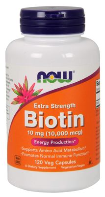 NOW Foods Biotin 10 mg Extra Strength 120 Vcaps