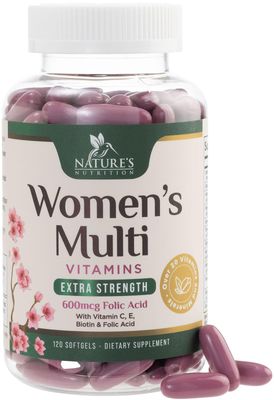 Multivitamin for Women with Iron - Daily Vitamins for Women&#39;s Immune Support and Overall Health - Womens Complete Daily Multivitamin with Vitamin A, B, C, D, E, Calcium and Magnesium - 120 Softgels