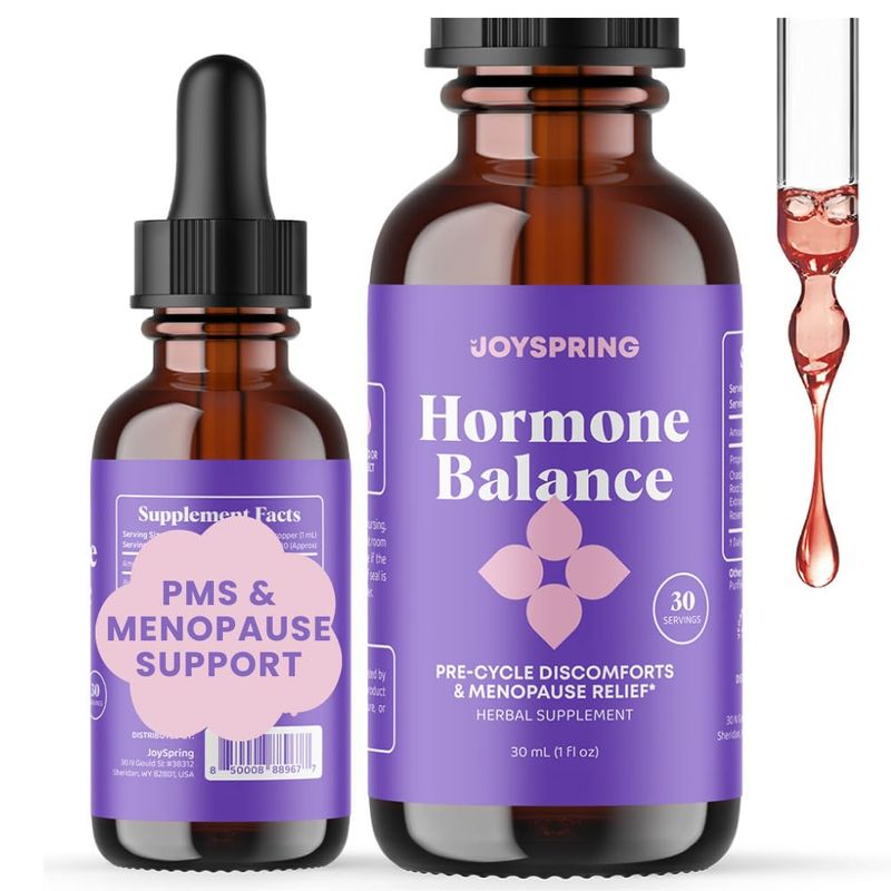 JoySpring Hormone Balance for Women | Natural Menopause Supplements with Black Cohosh | Supports Hot Flash Relief &amp; PMS Relief for Menstrual Herbal Support
