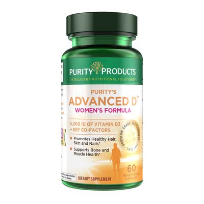 Purity Products Dr. Cannell&#39;s Advanced Vitamin D Women&#39;s Formula Fortified with Lutein and Biotin for Healthy Skin and Hair - 60 Vegetarian Capsules