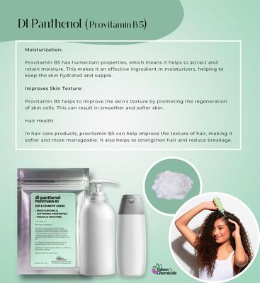 Talsen Chemicals Provitamin B5 Powder dl-Panthenol DIY Panthenol Solution and Panthenol for Hair and Skin Moisturizer (2 Ounce / 56 Gram)