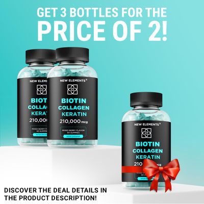 Biotin Gummies with Keratin &amp; Collagen Peptides - Advanced Supplement for Hair Growth Treatment for Men &amp; Women Hair Skin and Nails Vitamins - Biotin 10000mcg | Keratin 100000mcg | Collagen 100000mcg