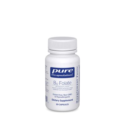 Pure Encapsulations B12 Folate - Energy Supplement to Support Nerves, Energy Metabolism &amp; Cognitive Support* - with Vitamin B Folate as Metafolin - 30 Capsules