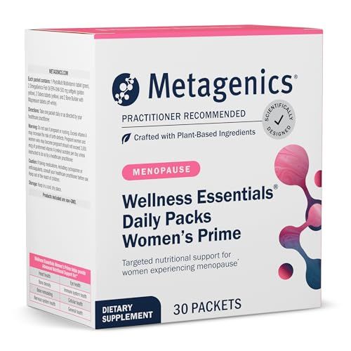 Metagenics Wellness Essentials Women&#39;s Prime - Menopause Support* - Daily Multivitamin Packets - Womens Multivitamins - Bone Density Support* - Omega-3 Fatty Acids - Non-GMO &amp; Gluten Free - 30 Packets
