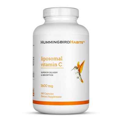 Liposomal Vitamin C 1600mg, High Absorption Vitamin C for Immune Support, Fat Soluble VIT C Antioxidant Supplement for Collagen Synthesis, Joint Support &amp; Skin Appearance, 180 Vegan Capsules