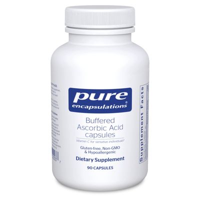 Pure Encapsulations Buffered Ascorbic Acid Capsules | Vitamin C for Sensitive Individuals* | 90 Capsules