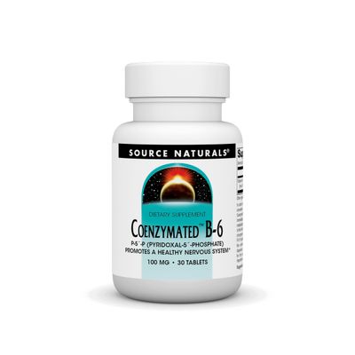 Source Naturals Coenzymated B-6, P-5-P (PYRIDOXAL-5-Phosphate) Promotes a Healthy Nervous System* 100 mg - 30 Tablets