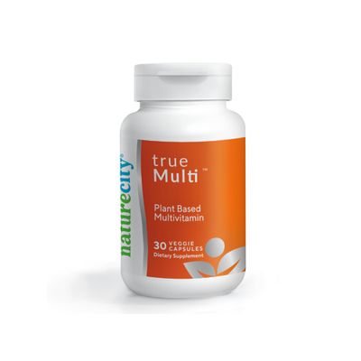 NatureCity TrueMulti Plant Based Daily Adult Multivitamins (30 Veggie Capsules) One a Day Vitamins - Daily Vitamin for Men and Women - Soy Free, Non-GMO, Gluten Free