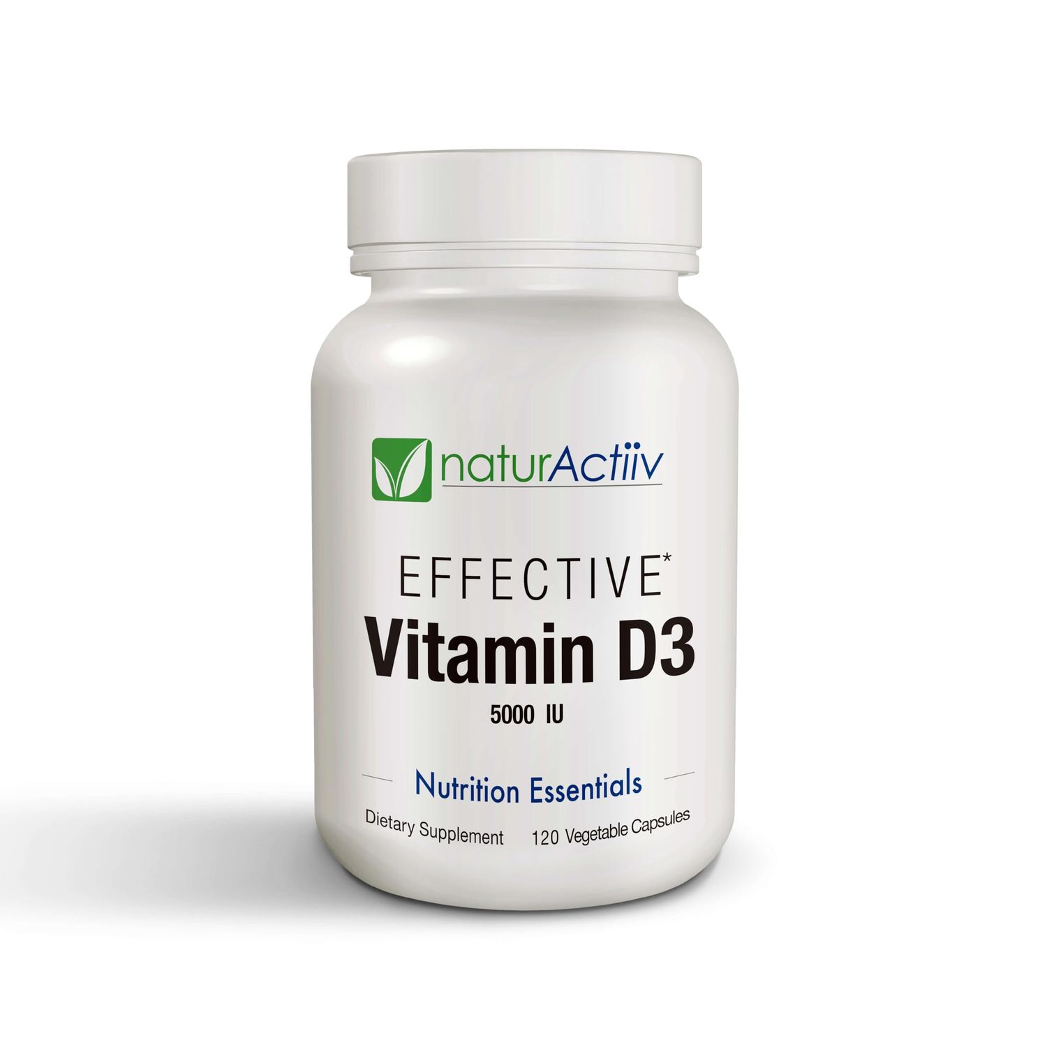 naturActiiv Organic VIT D3 125mcg (5000 iu) Pro Strength MiniCaps Support Bone Muscle Joint Cardio Breast Colon Immune Health Easy Swallow Fast Absorb