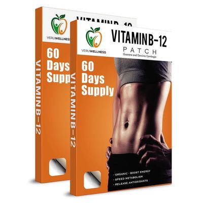Veru Wellness B12 Patch - Energy Boost (2-Pack) - 120 Day B12 Patch - No Caffeine