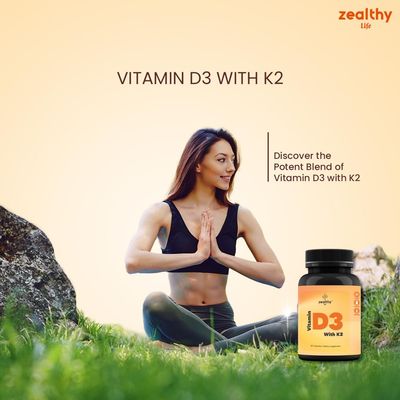 Zealthy Life - Vitamin D3 with K2-60 Capsules