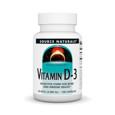 Source Naturals Vitamin D-3 2000 iu Supports Bone &amp; Immune Health* - 100 Capsules