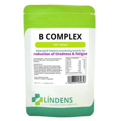 Vitamin B Complex B1, B2, B3, B5, B6, B9, B12, Folic Acid 3-Pack 300 Tablets