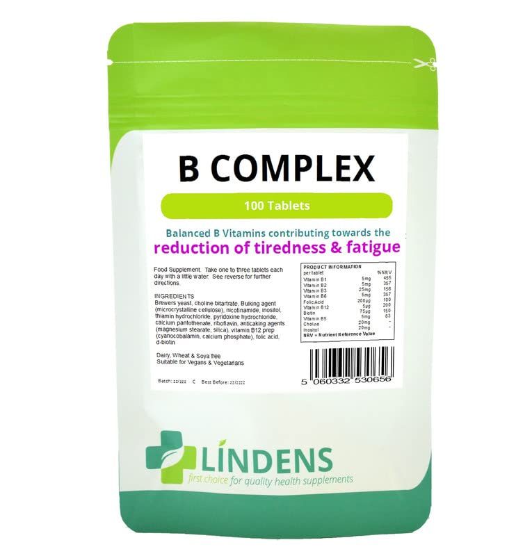 Vitamin B Complex B1, B2, B3, B5, B6, B9, B12, Folic Acid 3-Pack 300 Tablets