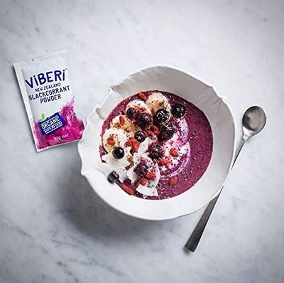 Blackcurrant Powder 1.8oz | Organic New Zealand Grown | High in Vitamin C and Anthocyanins | Non GMO | Smoothies and Breakfasts